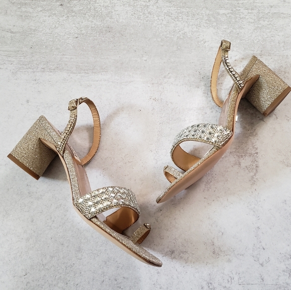 BADGLEY MISCHKA Collection Beatrice Embellished Rinestone Sandal Paltino - Picture 4 of 8